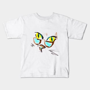 cat in glasses Kids T-Shirt